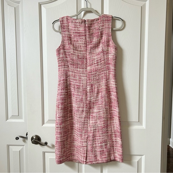 Talbots 8P Classic Vintage Pink Tweed Dress - Picture 2 of 6